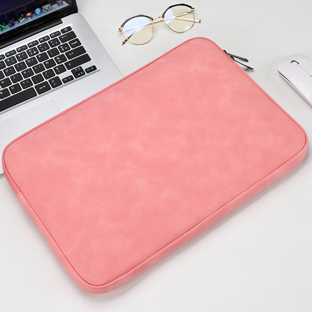 ND12 14.1-15.4 Inch Laptop Sleeve for MacBook Pro Soft Fluff Lining Anti-scratch Notebook Protective Bag - Pink ND12 14.1-15.4 Inch Laptop Sleeve for MacBook Pro Soft Fluff Lining Anti-scratch Notebook Protective Bag - Pink